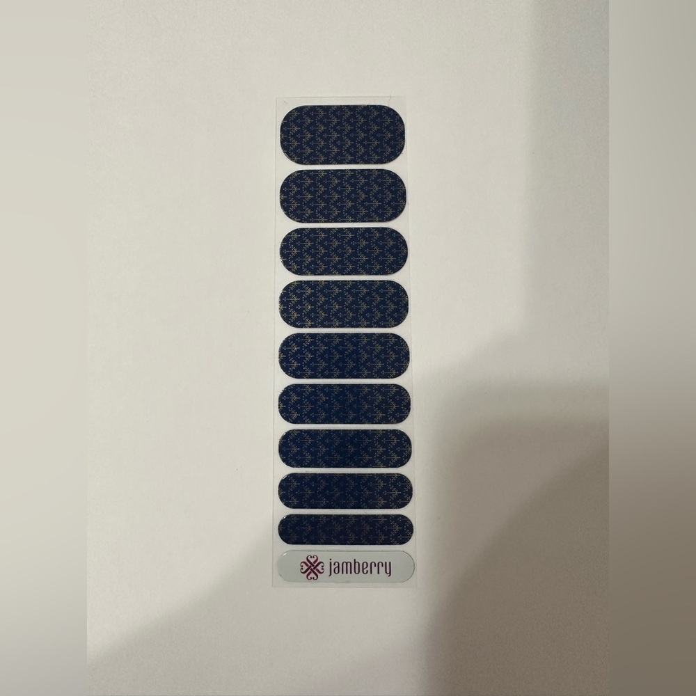 Jamberry Nail Wraps: blue & gold